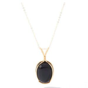 Ronaldo Semi Precious Cabochon Pendant with Black Onyx NEW